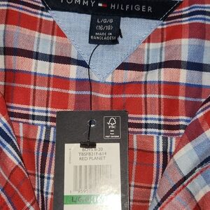 Tommy Hilfiger Boy's Red Plaid Shirt